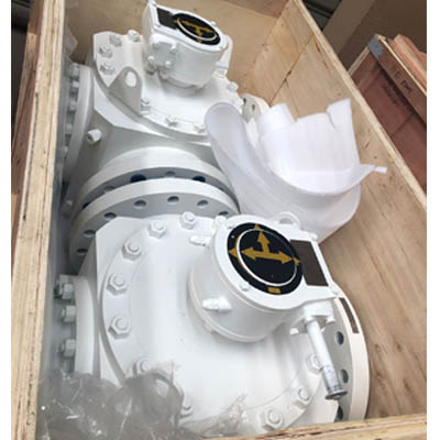3 Ways Ball Valve with Gear Box Operator